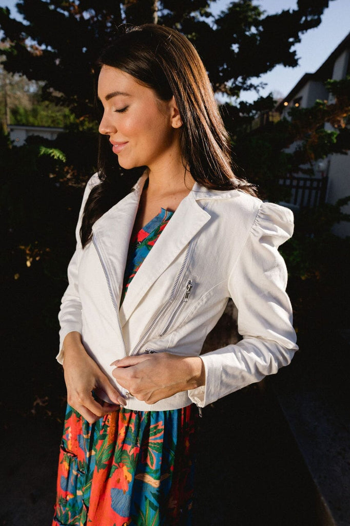 Moto Jacket - White-Briton Court