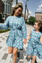 womens printed mini dress - briton court