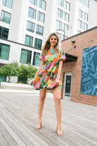 colorful mini dress - briton court