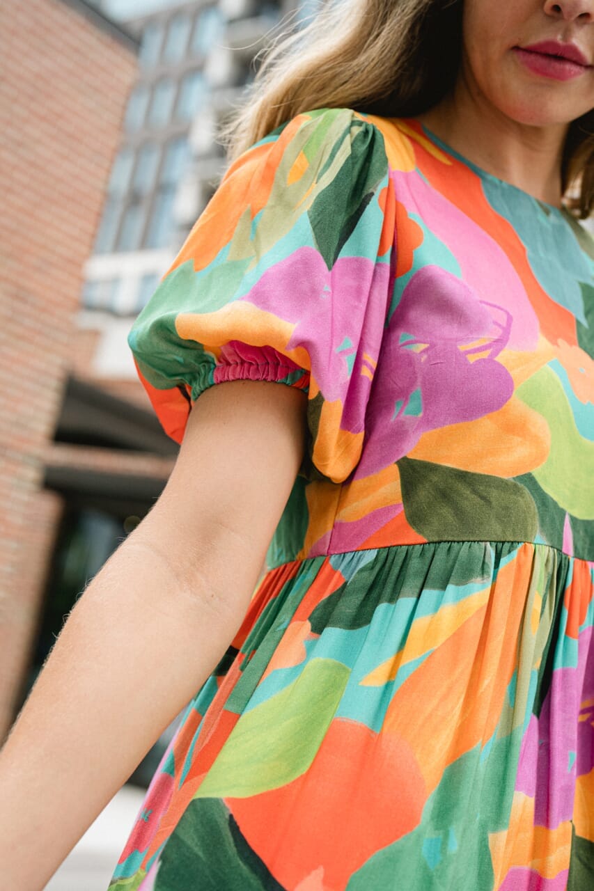 colorful mini dress - briton court