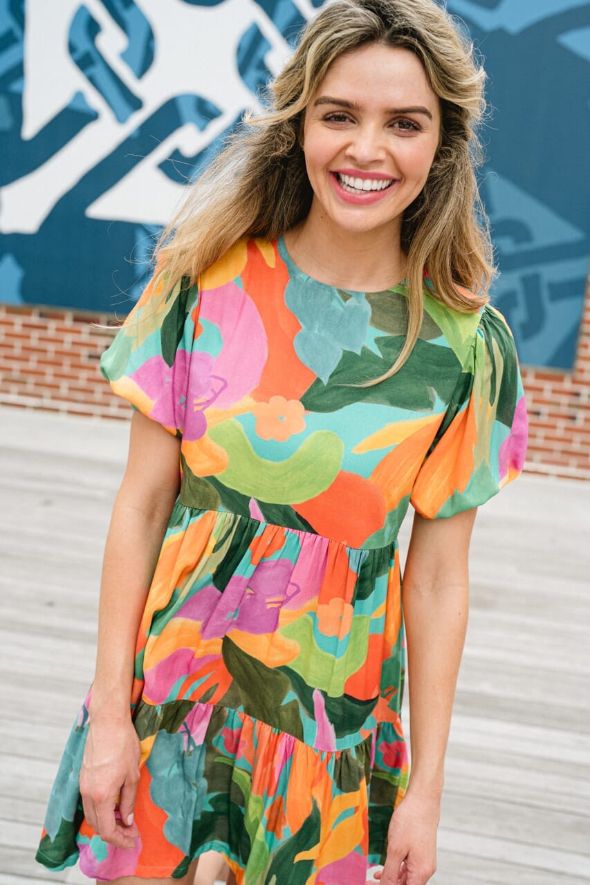 colorful mini dress - briton court