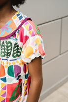 girls printed dress - briton court