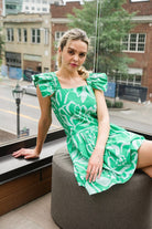 women's green mini dress - briton court