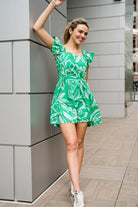 women's green mini dress - briton court