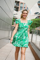 women's green mini dress - briton court