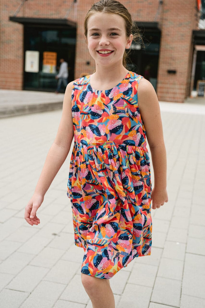 girls printed dress - briton court