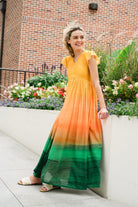 womens ombre maxi dress - briton court
