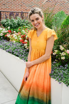 womens ombre maxi dress - briton court