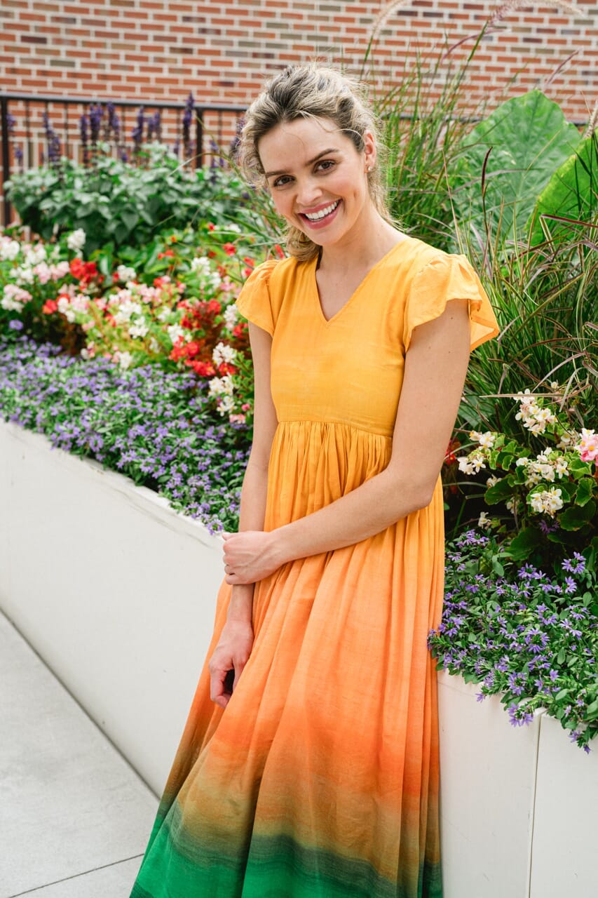 womens ombre maxi dress - briton court