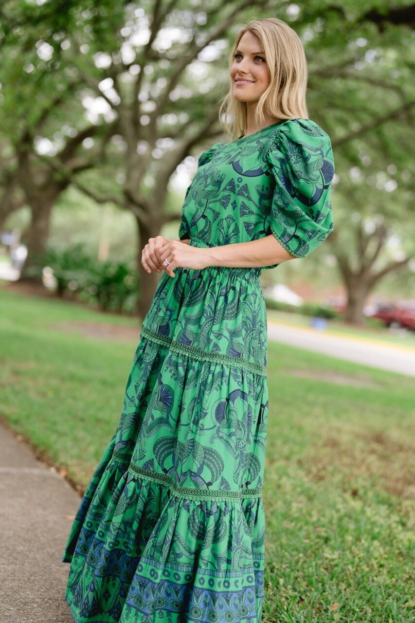 Savannah Maxi Skirt - Emerald-Briton Court
