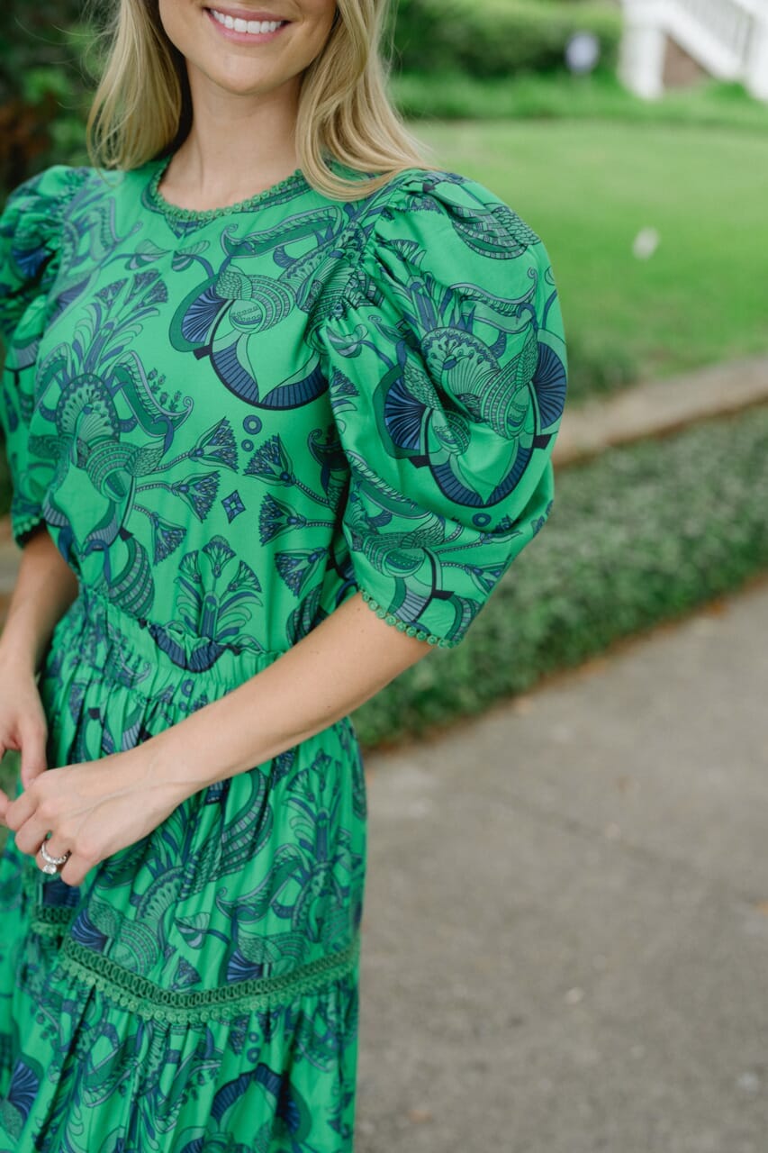 Isla Blouse- Emerald-Briton Court