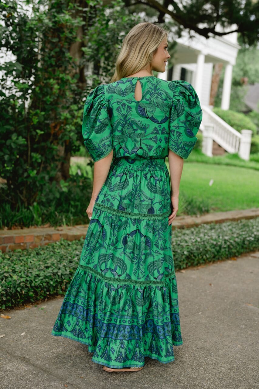 Savannah Maxi Skirt - Emerald-Briton Court