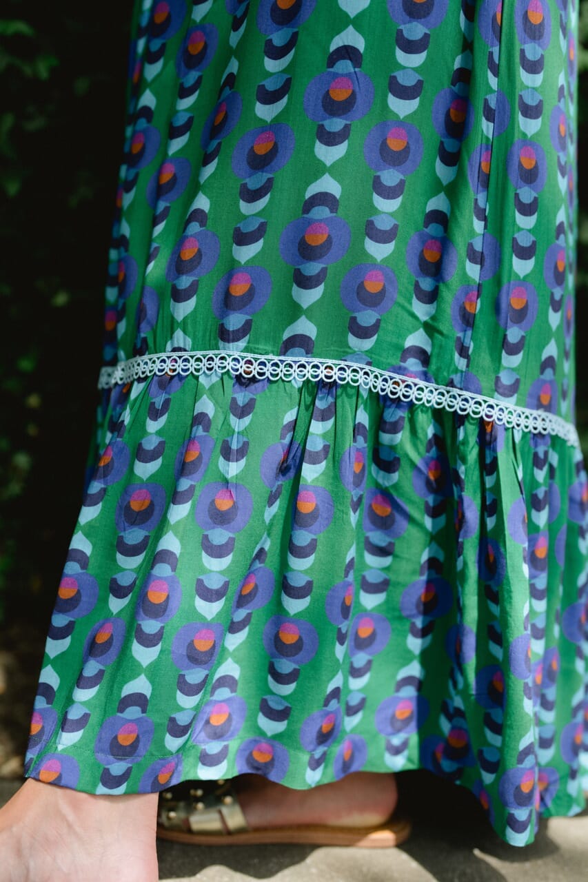 Alexi Maxi Dress- Winter Cobalt Green-Briton Court