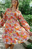 Eliza Mini Dress - Floral Motif-Briton Court