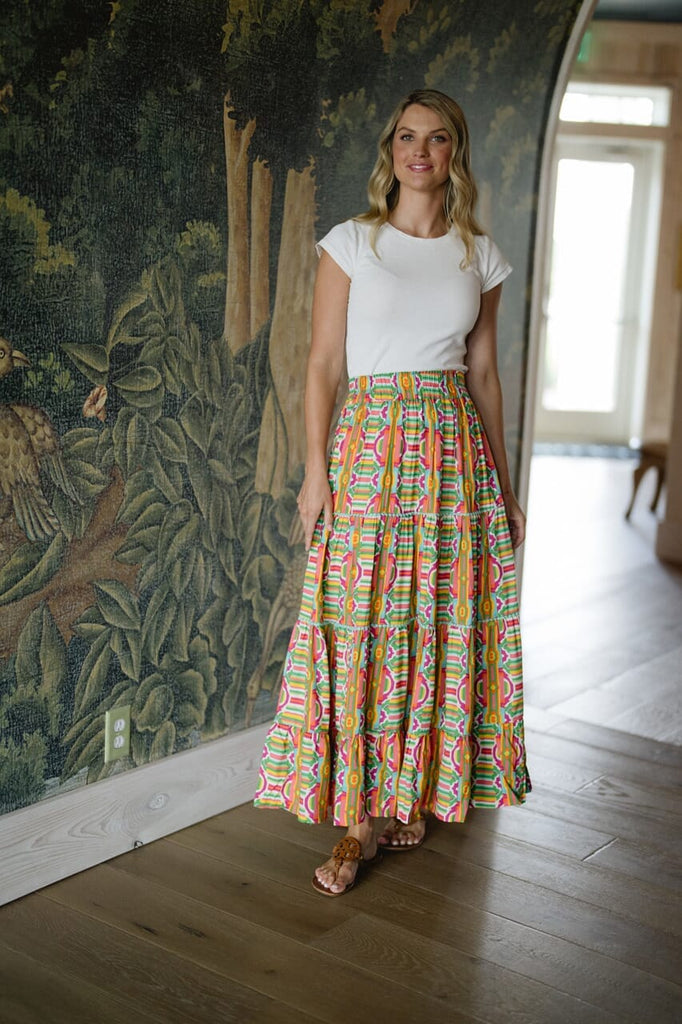 Savannah Maxi Skirt - Geo Print-Briton Court