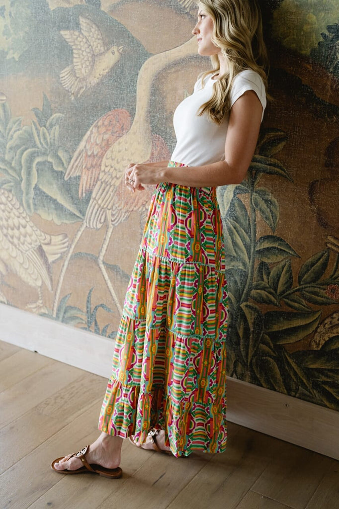 Savannah Maxi Skirt - Geo Print-Briton Court