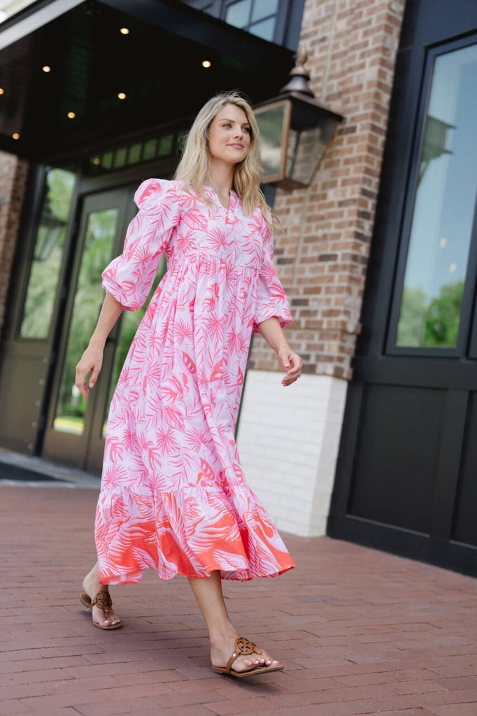 Long Sleeve Jenny Maxi Dress - Pink-Briton Court