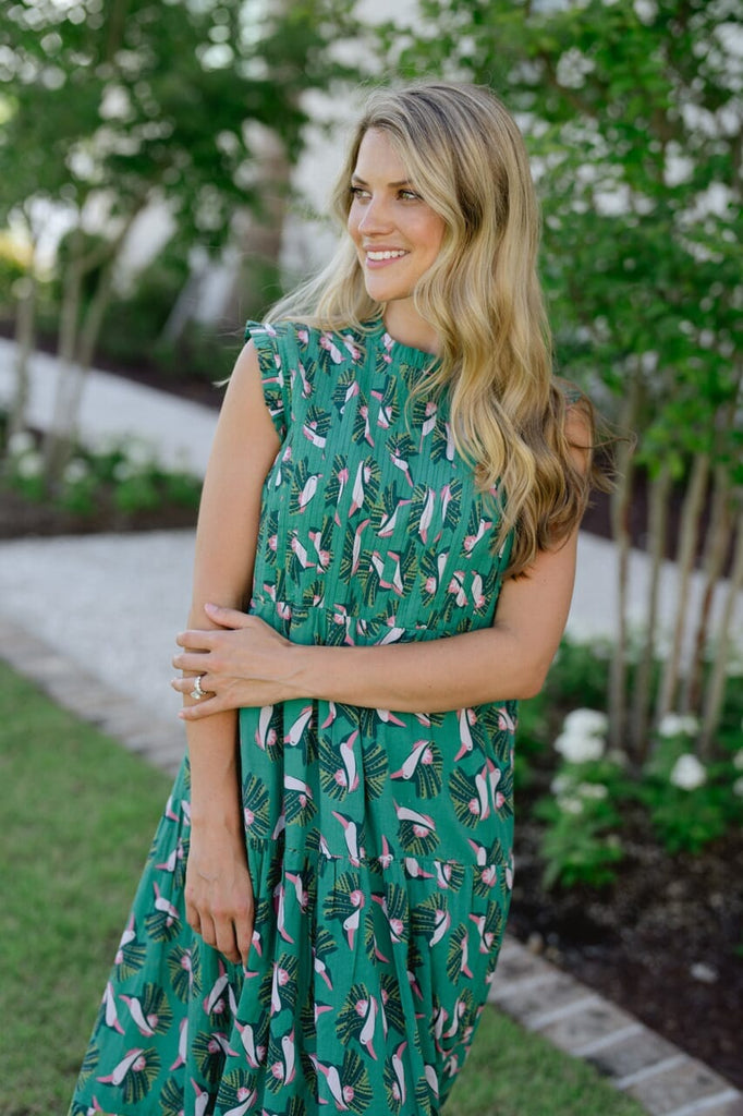 Clara Maxi Dress- Jade Green-Briton Court