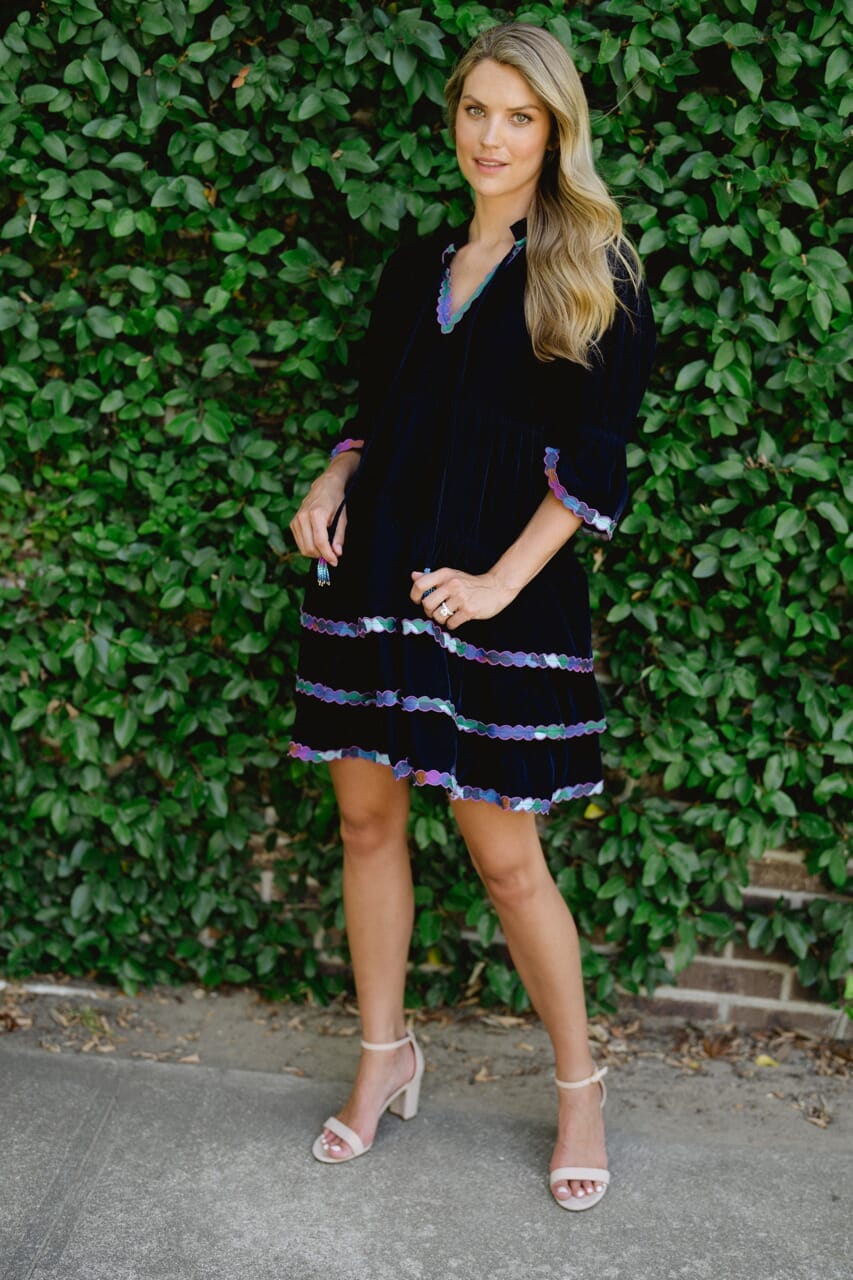 Tucker Mini- Navy Velvet-Briton Court