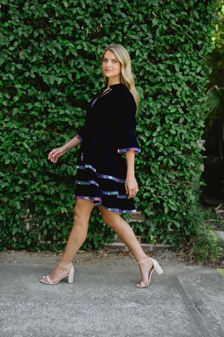 Tucker Mini- Navy Velvet-Briton Court