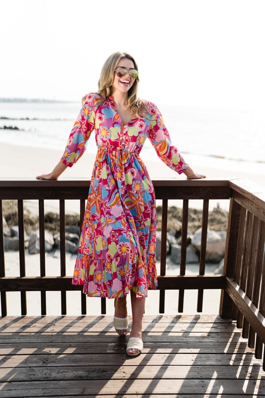 women's tie waist maxi dress - briton court