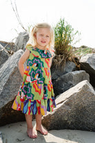 girls printed dress - briton court