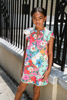 girls printed dress - briton court