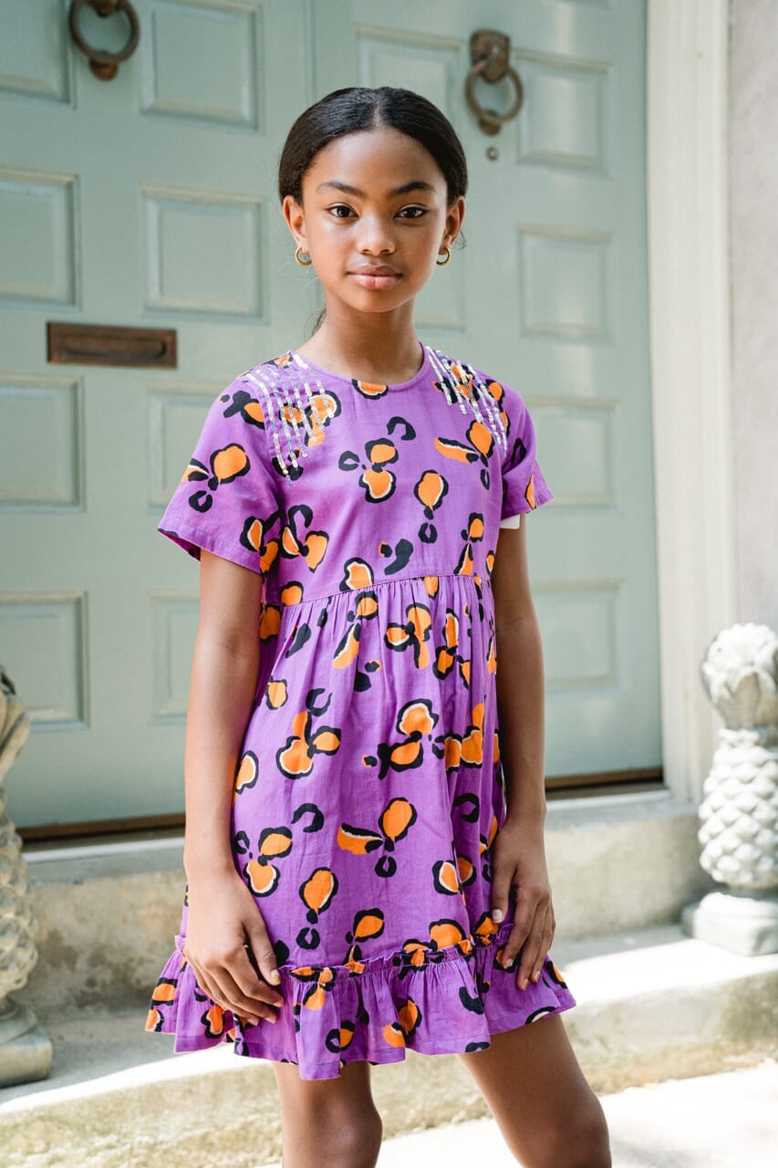Girls Tybee Dress - Purple-Briton Court