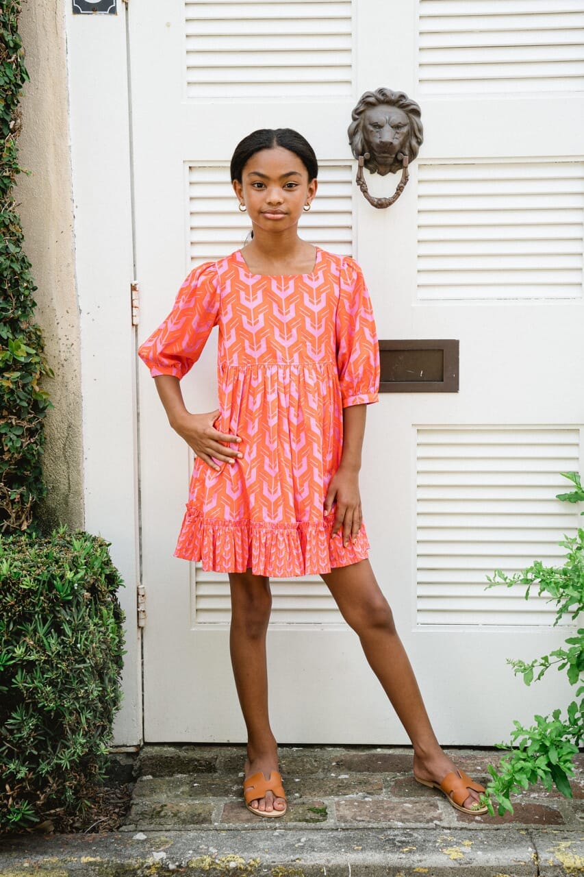 Girls Kenzie Dress-Briton Court