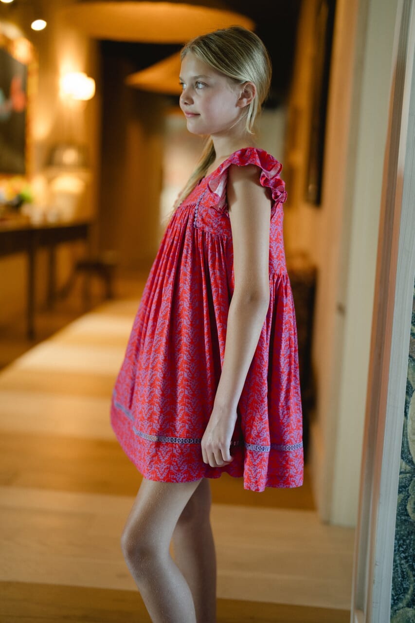 Girls Ellen Dress - Red-Briton Court