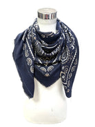 Large Woolen Square Bandana: Blue-Briton Court