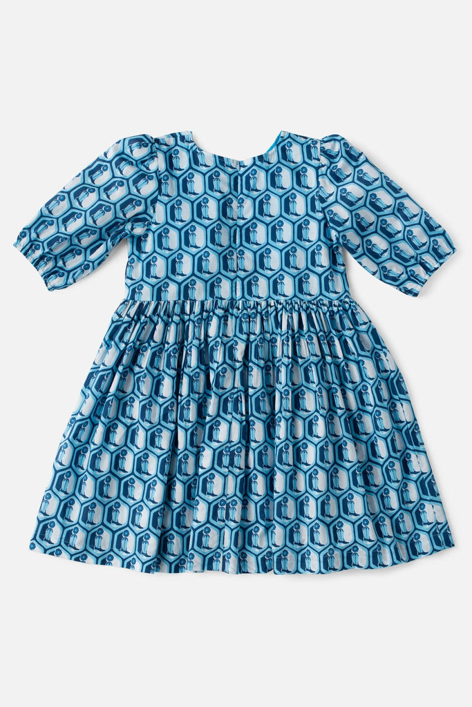 girls boot print dress - briton court