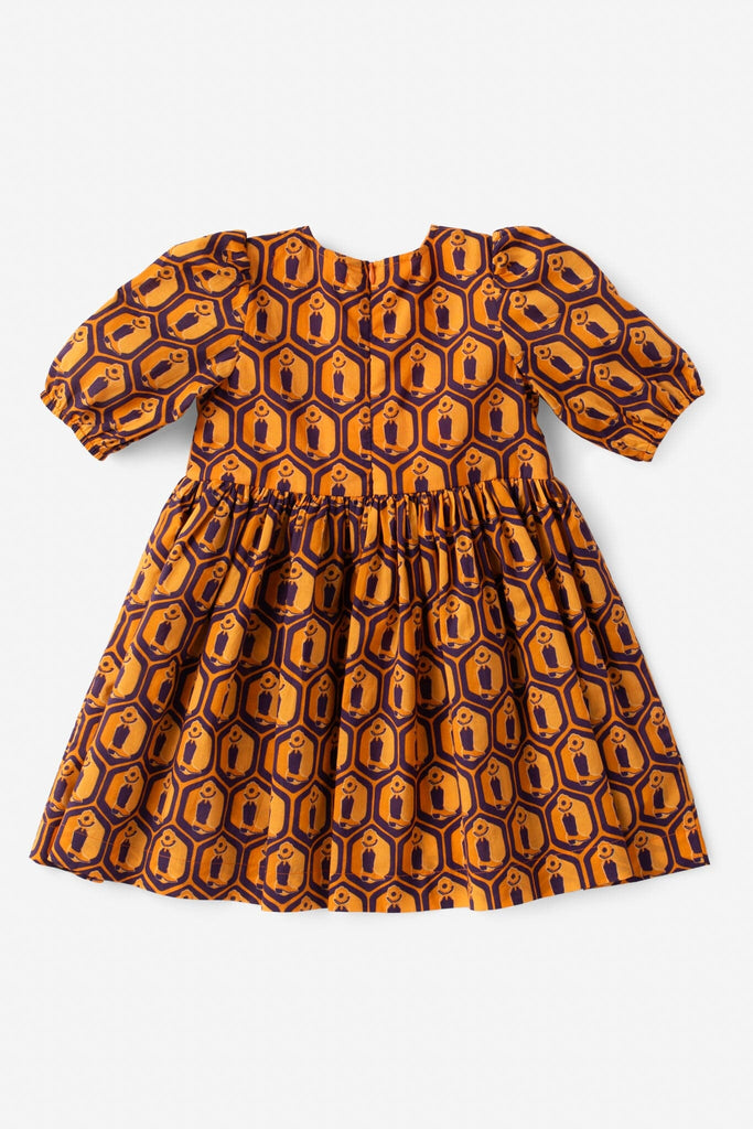 girls boot print dress - briton court