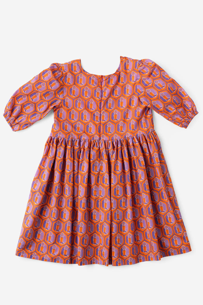 girls boot print dress - briton court