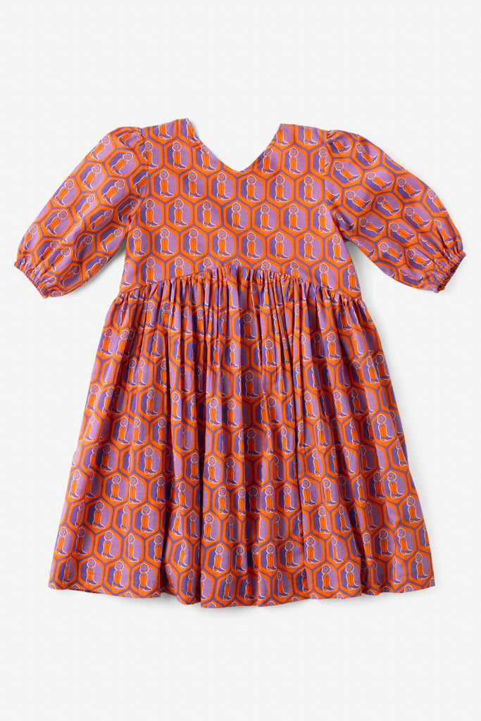 girls boot print dress - briton court