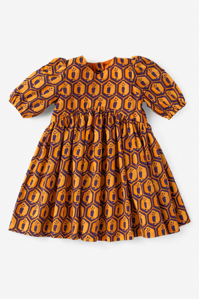 girls boot print dress - briton court