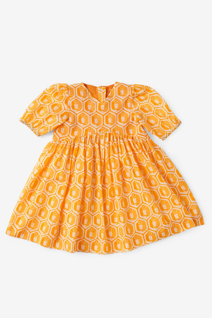 girls boot print dress - briton court