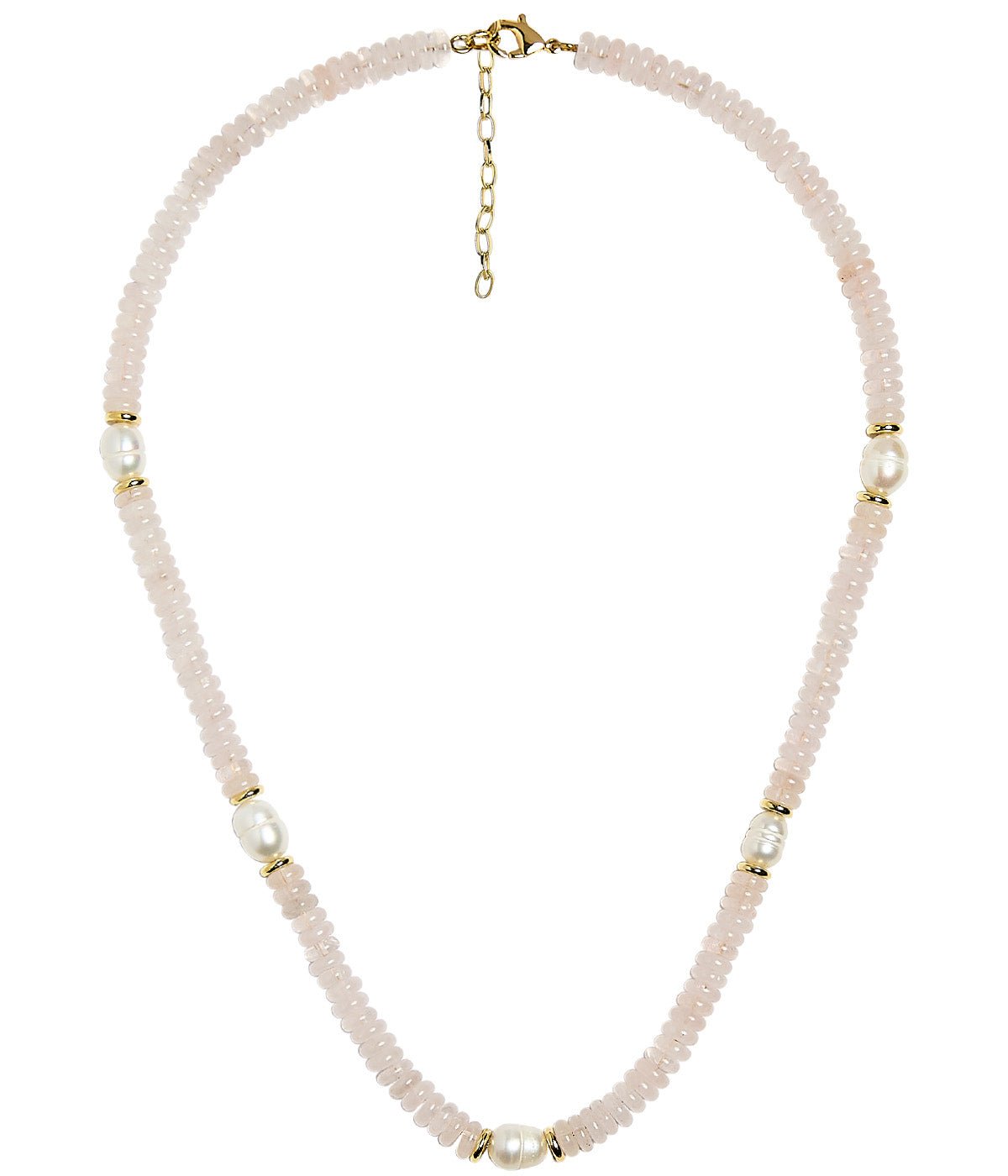 Jenny - Quartz Beaded Necklace with freshwater Pearl-Briton Court