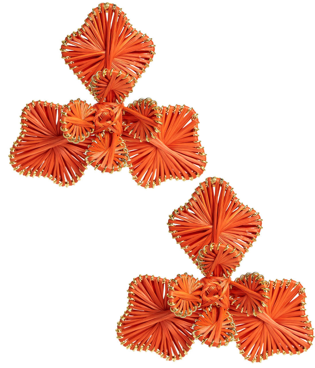 Kaia - Raffia Flower Earring-Briton Court