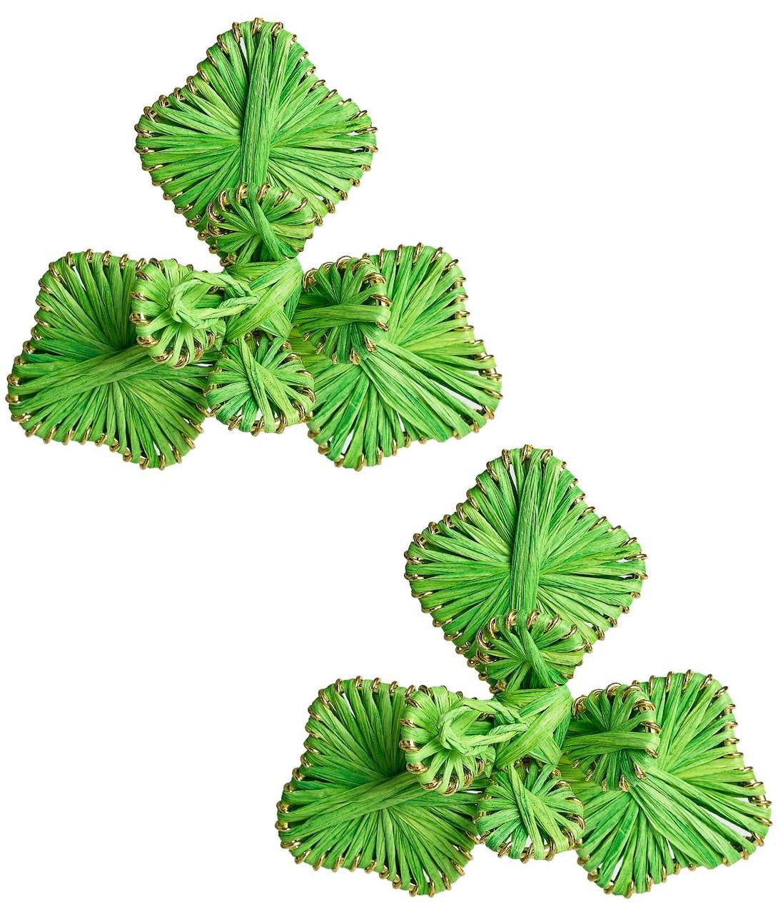 Kaia - Raffia Flower Earring-Briton Court