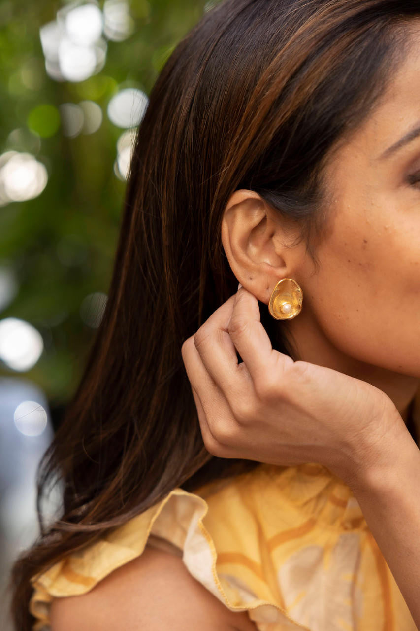 Oyster Stud - Earring-Briton Court