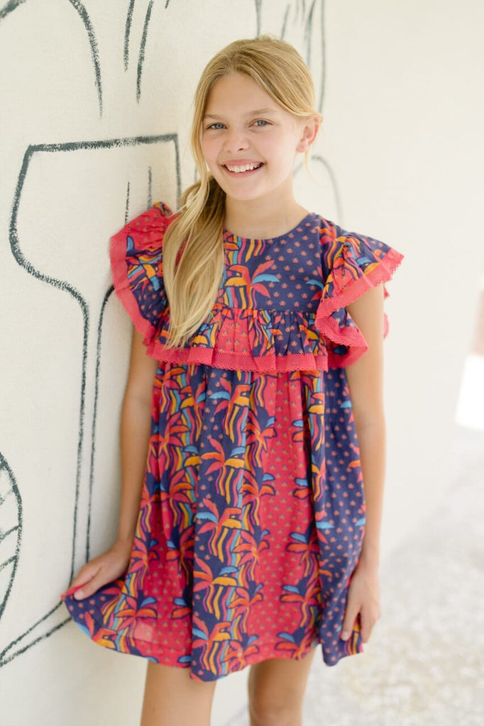 Girls Madeline Yoke Dress-Briton Court