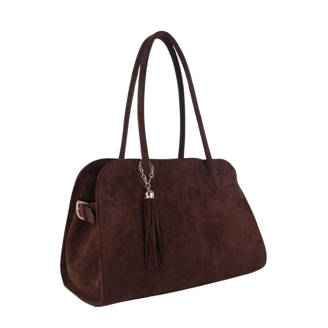 Megan - Faux Suede Medicine Bag-Briton Court