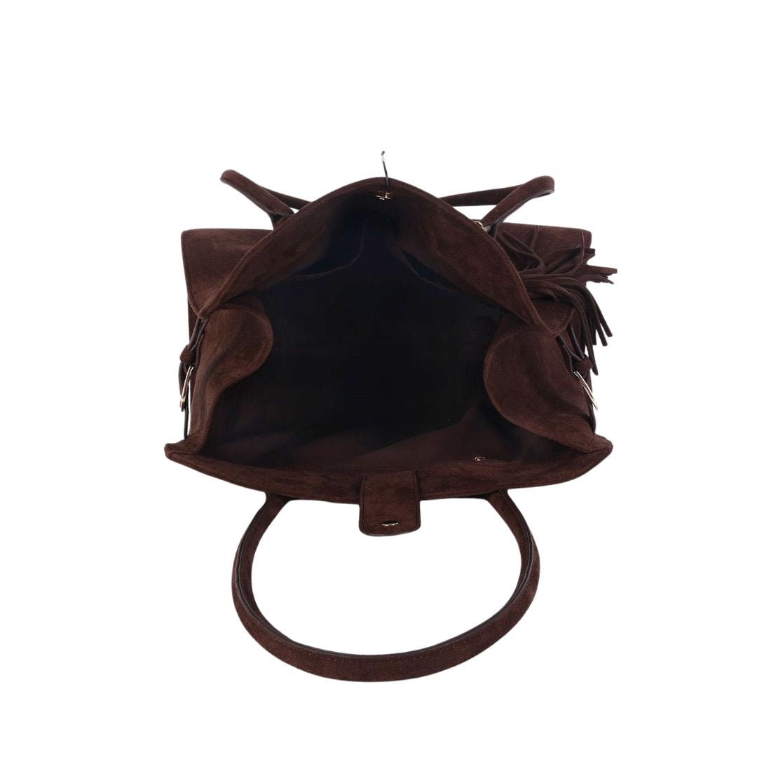 Megan - Faux Suede Medicine Bag-Briton Court