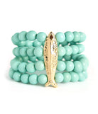 Morgan - Fish Bracelet - Blue-Briton Court