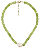 Susie- Quartz Beaded Necklace with freshwater Pearl-Briton Court