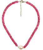 Susie- Quartz Beaded Necklace with freshwater Pearl-Briton Court