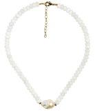 Susie- Quartz Beaded Necklace with freshwater Pearl-Briton Court
