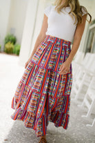 Savannah Skirt - Striped Floral Geo-Briton Court