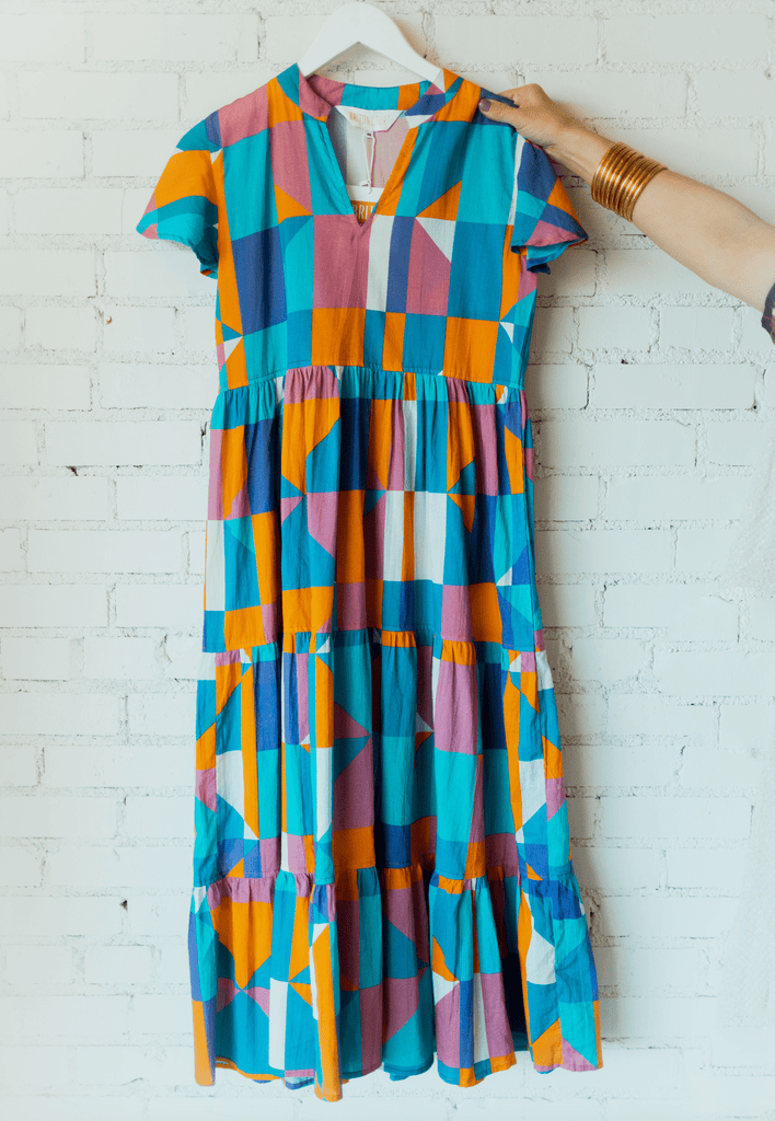 Fall Colorful Maxi Dress